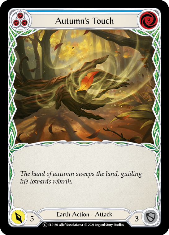 Image of Autumn's Touch (Blue) [U-ELE130] (Tales of Aria Unlimited)  Unlimited Rainbow Foil
