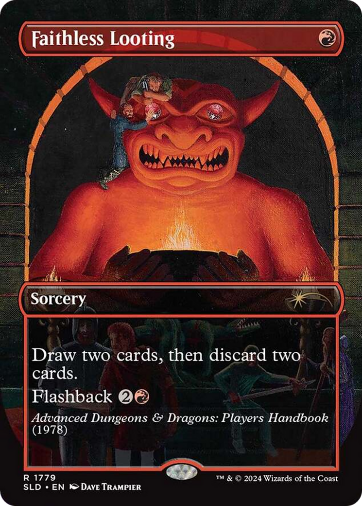 Image of Faithless Looting (SLD-1779) - Secret Lair Drop (Borderless) Foil