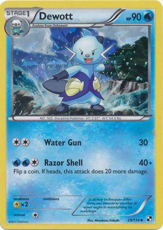 Image of Dewott (29/114) (Cracked Ice Holo) [Black & White: Base Set]