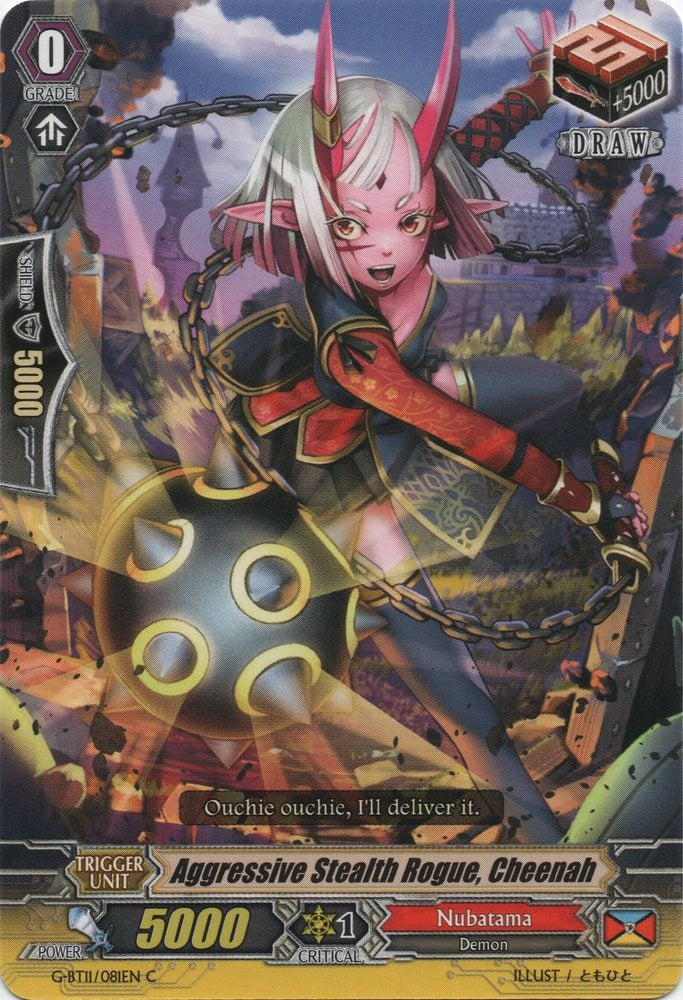 Image of Aggressive Stealth Rogue, Cheenah (G-BT11/081EN) [Demonic Advent]