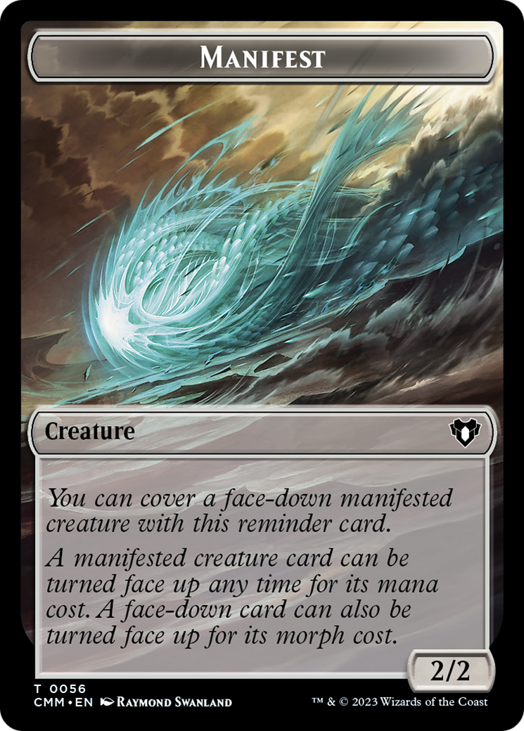 Image of Manifest // Phyrexian Germ Double-Sided Token [Commander Masters Tokens]