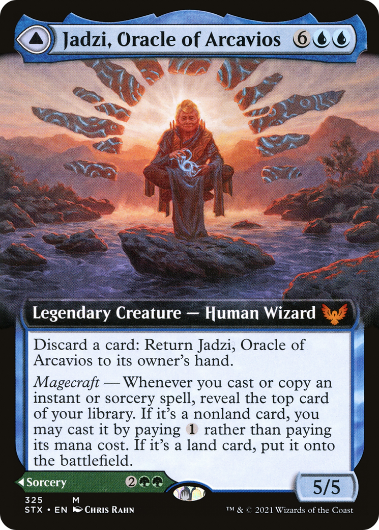 Image of Jadzi, Oracle of Arcavios // Journey to the Oracle (Extended Art) [Strixhaven: School of Mages]