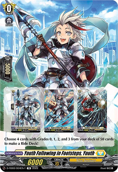Image of Youth Following in Footsteps, Youth (Tutorial Card) (D-TD03/004EN-T) [Raika Koshiba -Skyfall Executors-]