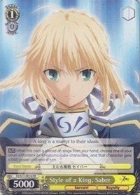 Image of Style of a King, Saber (FZ/S17-PE10 PR) (Promo) [Fate/Zero]