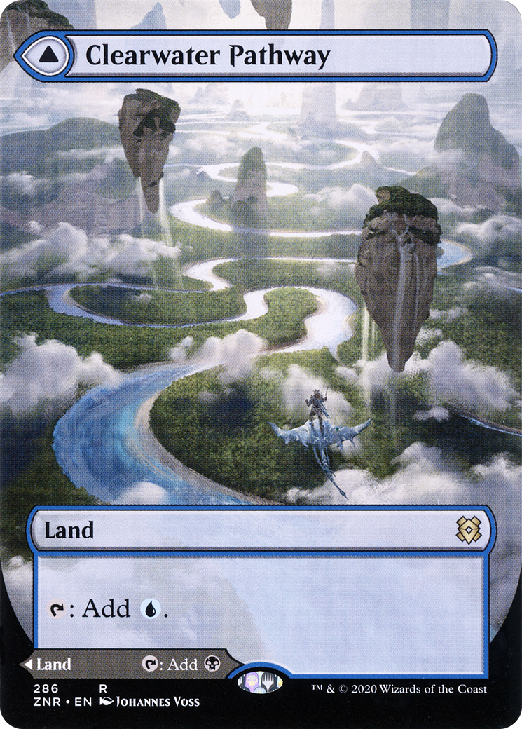 Image of Clearwater Pathway // Murkwater Pathway (Borderless Alternate Art) [Zendikar Rising]