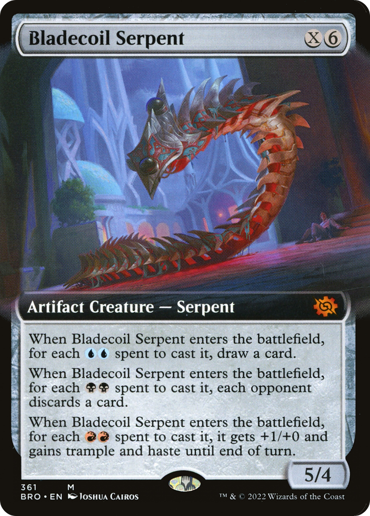 Image of Bladecoil Serpent (Extended Art) [The Brothers' War]
