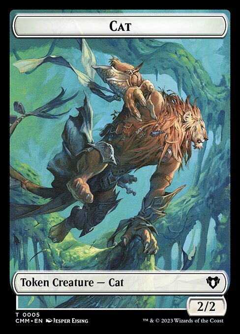 Image of Spirit (0010) // Cat (0005) Double-Sided Token [Commander Masters Tokens]
