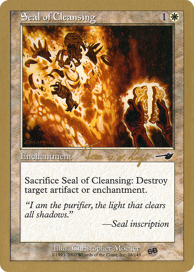 Image of Seal of Cleansing (Tom van de Logt) (SB) [World Championship Decks 2000]