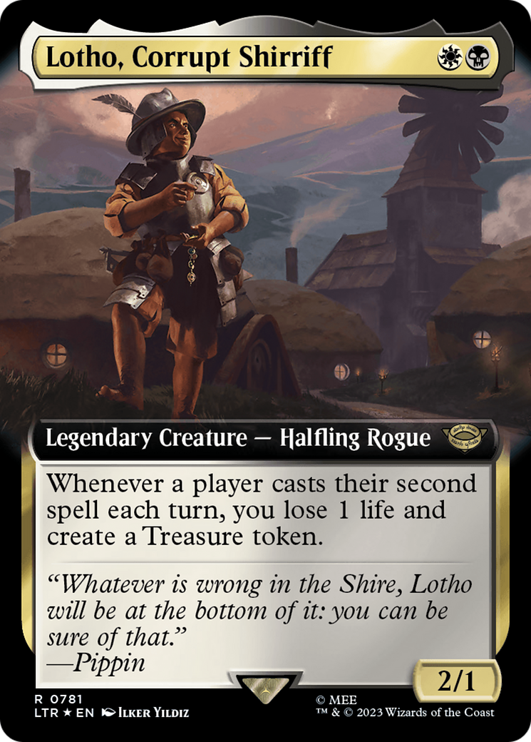 Image of Lotho, Corrupt Shirriff (Extended Art) (Surge Foil) [The Lord of the Rings: Tales of Middle-Earth]