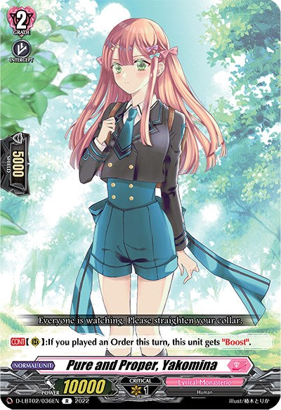 Image of Pure and Proper, Yakomina (D-LBT02/036EN) [Lyrical Monasterio: It's a New School Term!]