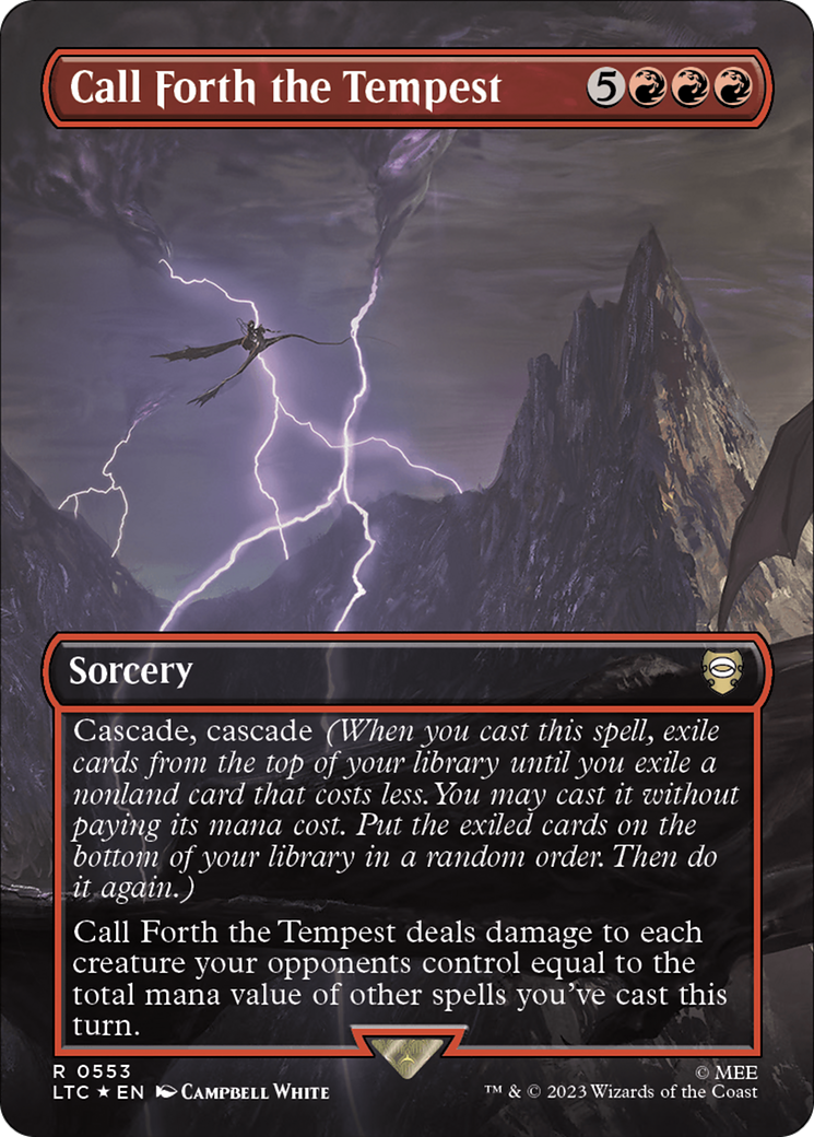 Image of Call Forth the Tempest (Borderless) (Surge Foil) [The Lord of the Rings: Tales of Middle-Earth Commander]