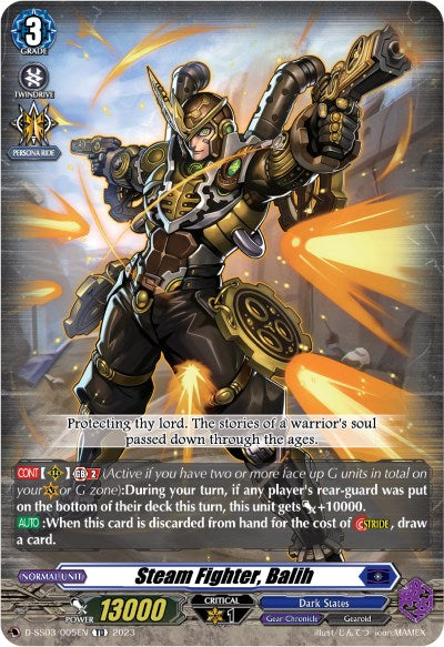 Image of Steam Fighter, Balih (D-SS02/005EN) [Stride Deckset -Chronojet-]