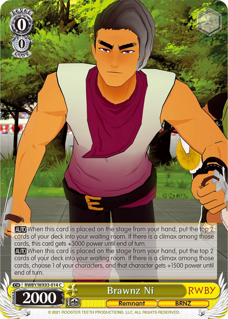 Image of Brawnz Ni (RWBY/WX03-014 C) [RWBY]