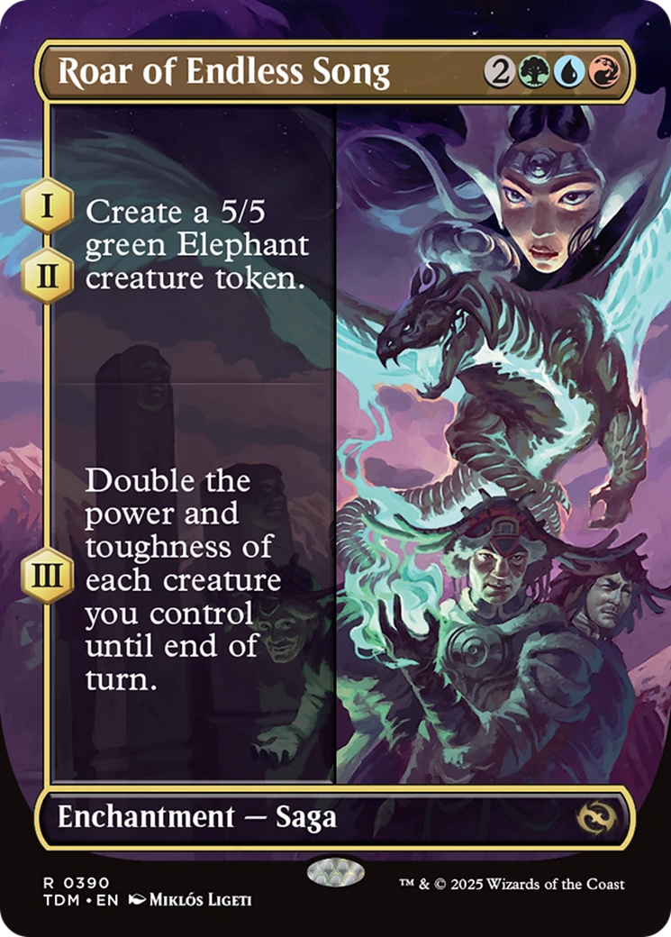 Image of Roar of Endless Song (Borderless) [Tarkir: Dragonstorm]