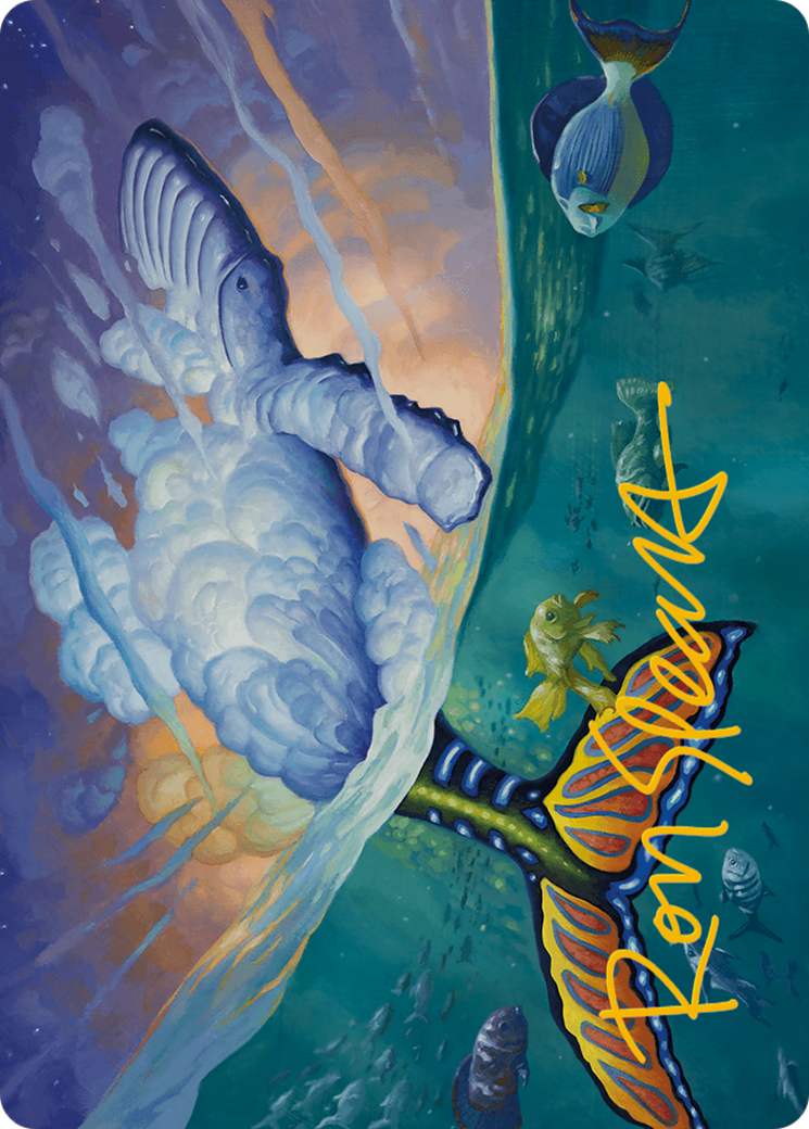 Image of Dreamtide Whale Art Card (Gold-Stamped Signature) [Modern Horizons 3 Art Series]
