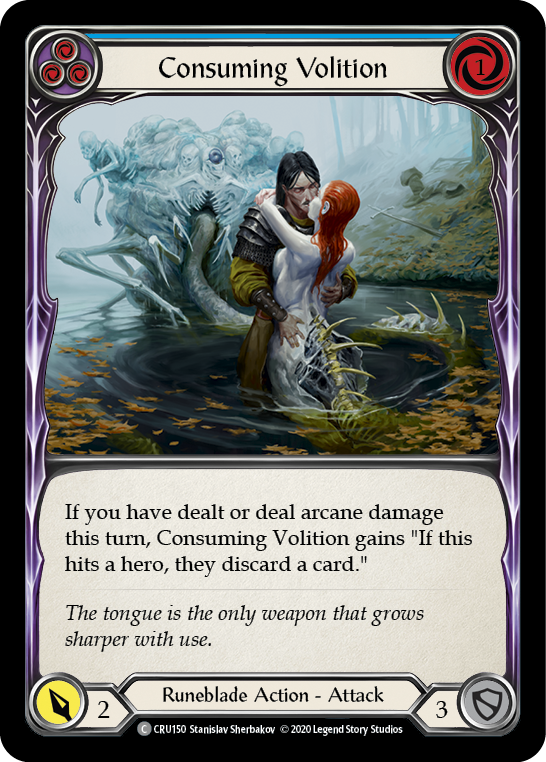 Image of Consuming Volition (Blue) [CRU150] (Crucible of War)  1st Edition Normal