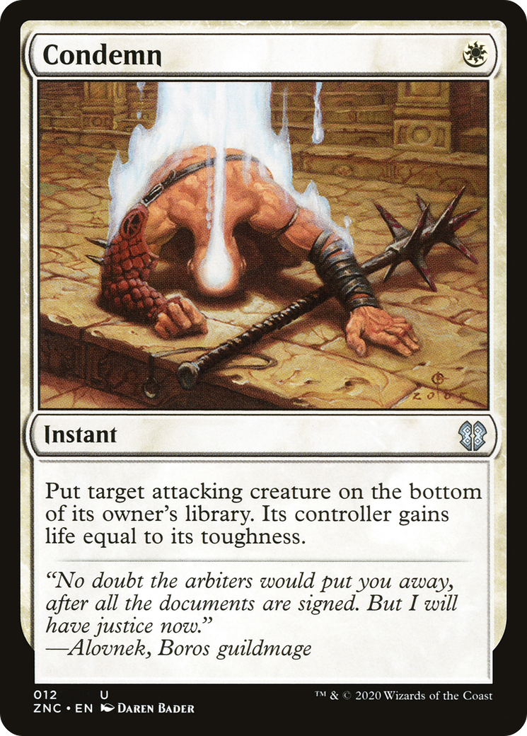 Image of Condemn [Zendikar Rising Commander]