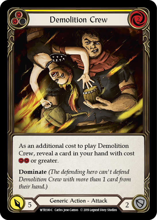 Image of Demolition Crew (Yellow) [WTR180-C] (Welcome to Rathe)  Alpha Print Rainbow Foil