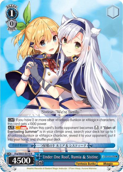 Image of Under One Roof, Rumia & Sistine (Fra/W65-E078 R) [Fujimi Fantasia Bunko]