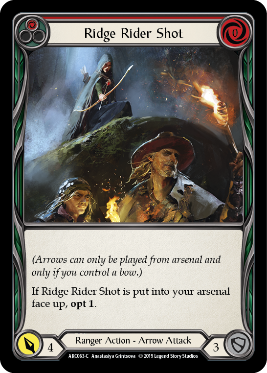 Ridge Rider Shot (Red) [ARC063-C] (Arcane Rising)  1st Edition Rainbow Foil