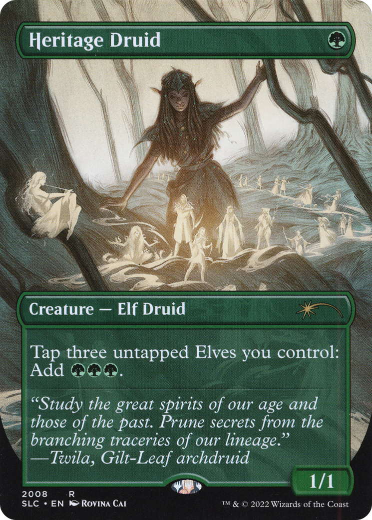 Image of Heritage Druid (Borderless) [Secret Lair Countdown Kit]