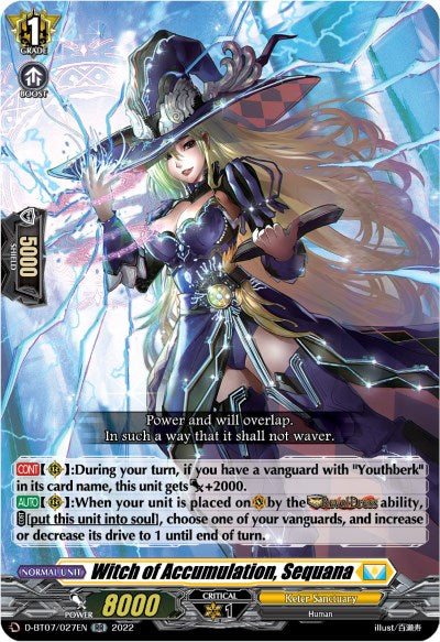 Image of Witch of Accumulation, Sequana (D-BT07/027EN) [Raging Flames Against Emerald Storm]
