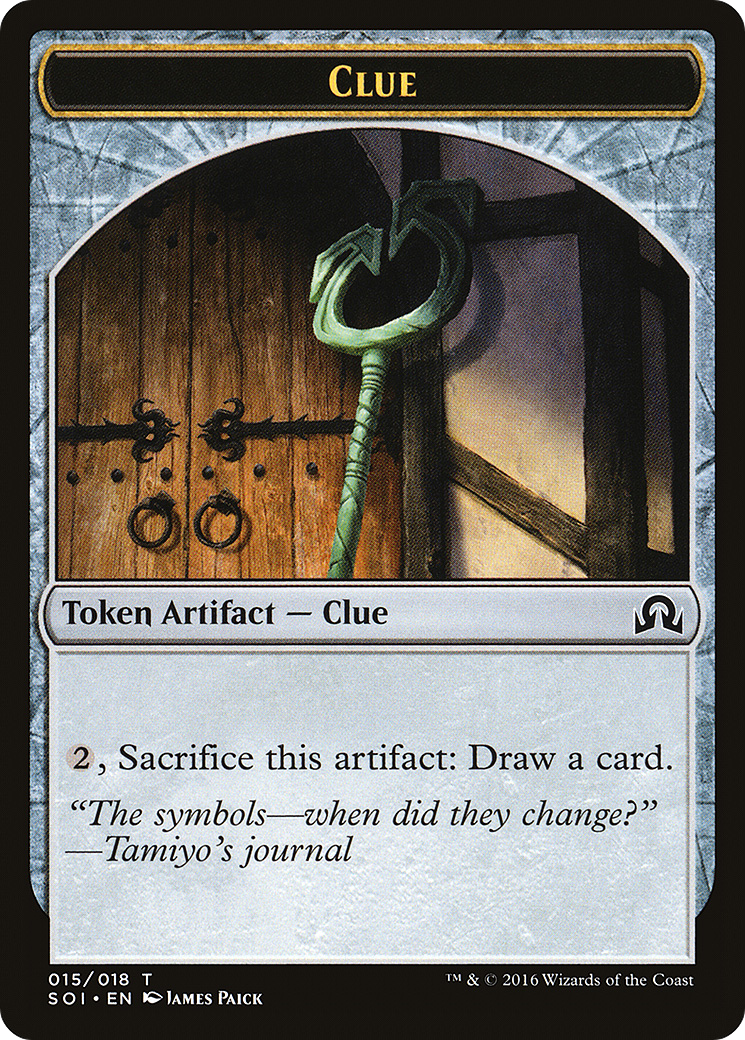 Image of Clue Token (015/018) [Shadows over Innistrad Tokens]