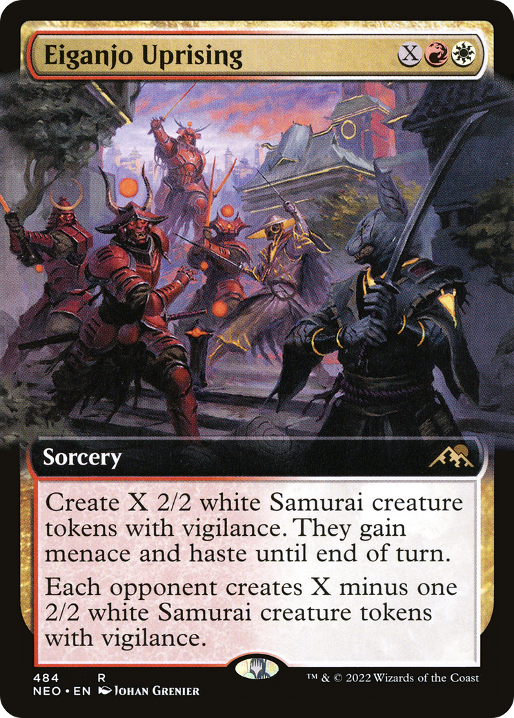 Image of Eiganjo Uprising (Extended Art) [Kamigawa: Neon Dynasty]