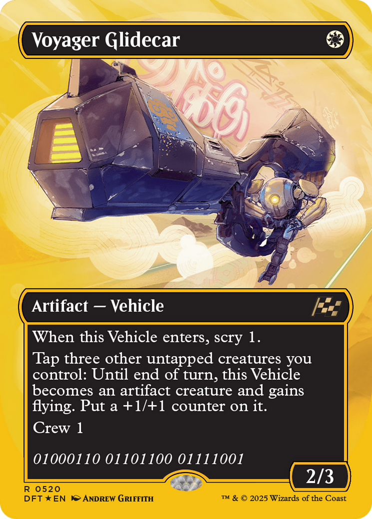 Image of Voyager Glidecar (Borderless) (First-Place Foil) [Aetherdrift]