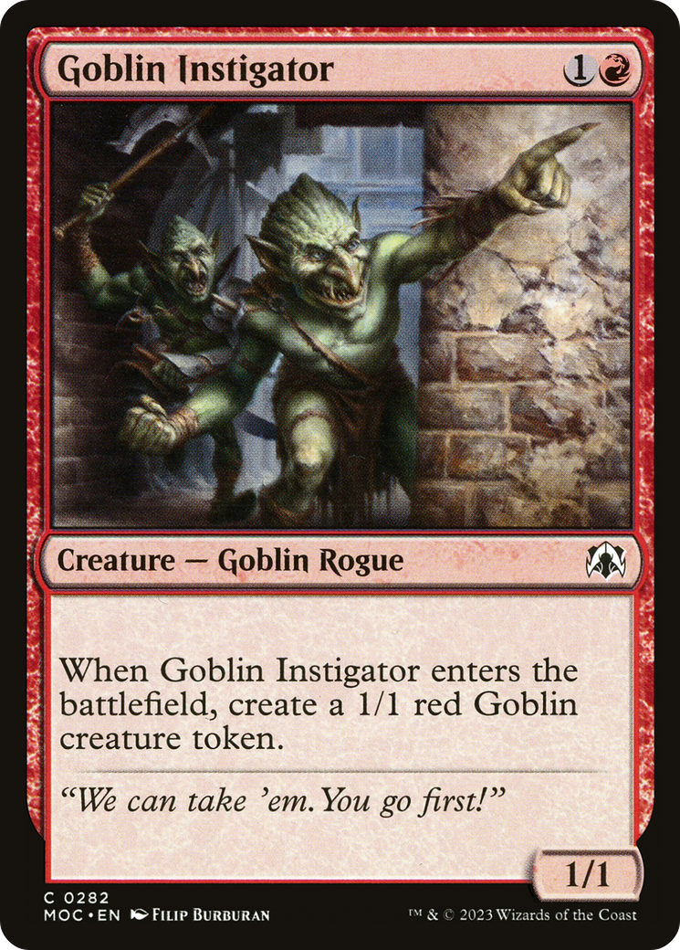 Image of Goblin Instigator [March of the Machine Commander]