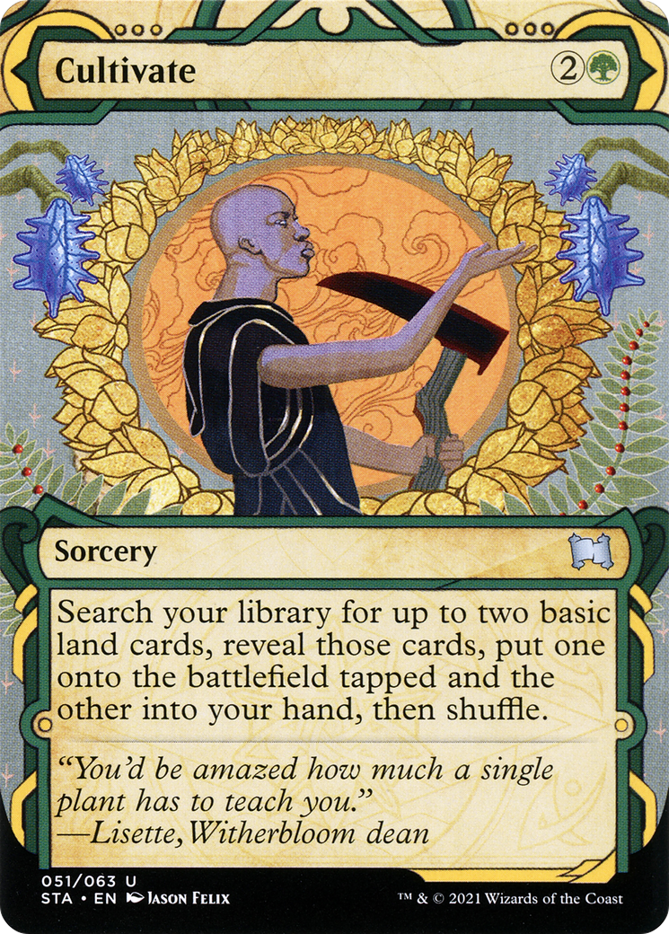 Image of Cultivate (STA-051) - Strixhaven Mystical Archive: (Showcase) (Borderless) Etched Foil