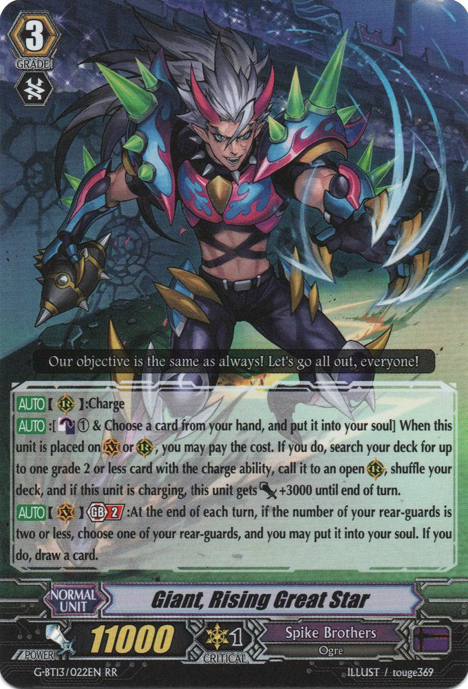 Image of Giant, Rising Great Star (G-BT13/022EN) [Ultimate Stride]