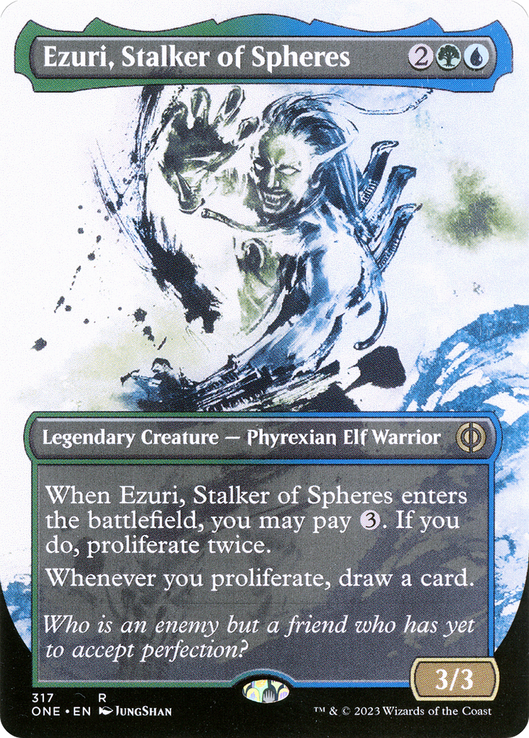 Image of Ezuri, Stalker of Spheres (Borderless Ichor) [Phyrexia: All Will Be One]