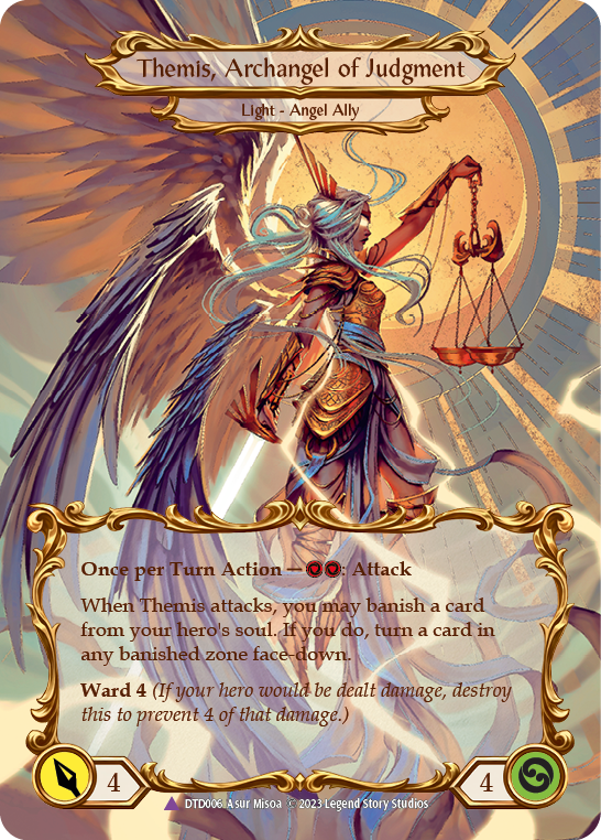 Image of Figment of Judgment // Themis, Archangel of Judgment (Marvel) [DTD006] (Dusk Till Dawn)  Cold Foil
