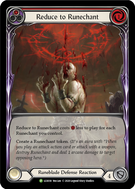 Image of Reduce to Runechant (Red) [LGS038] (Promo)  Rainbow Foil