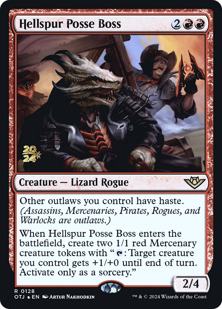 Image of Hellspur Posse Boss [Outlaws of Thunder Junction Prerelease Promos]