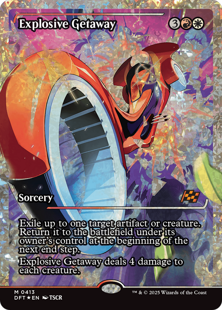 Image of Explosive Getaway (Showcase) (Fracture Foil) [Aetherdrift]
