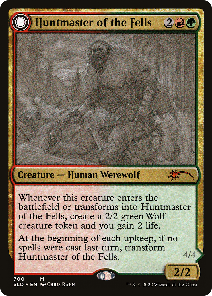 Image of Huntmaster of the Fells // Ravager of the Fells (Sketch) [Secret Lair Drop Promos]