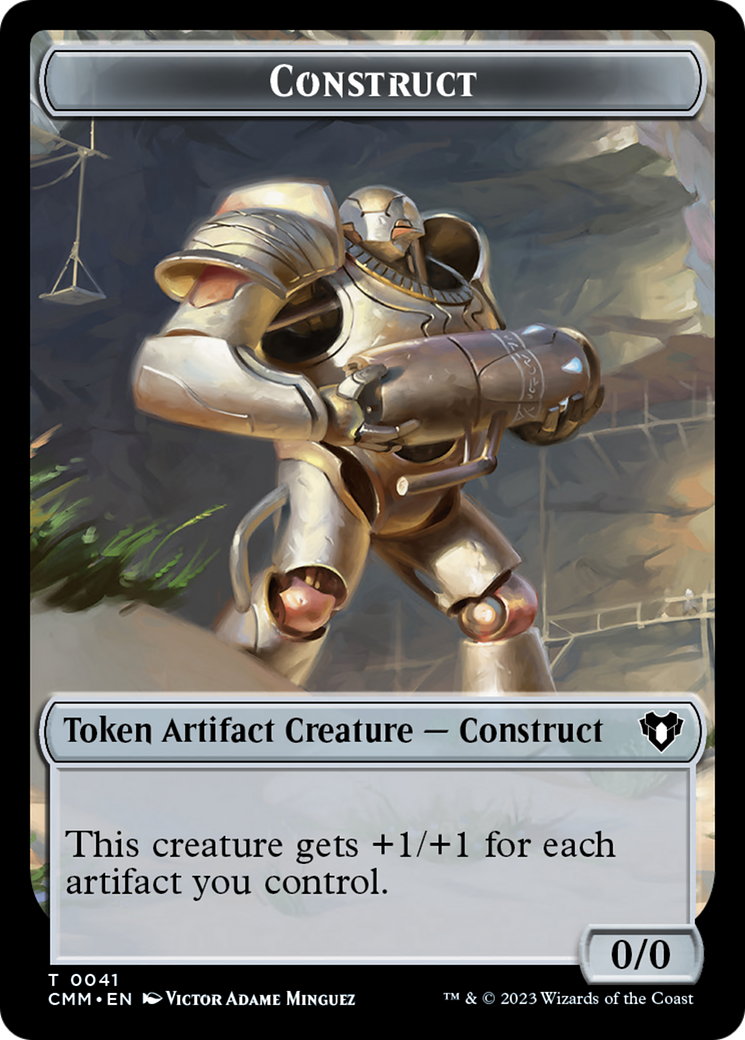 Image of Construct Token (41) [Commander Masters Tokens]