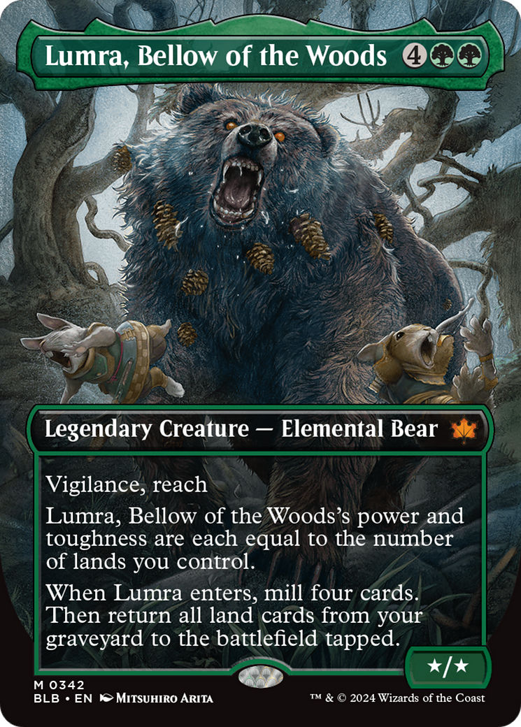 Image of Lumra, Bellow of the Woods (Borderless) (0342) [Bloomburrow]