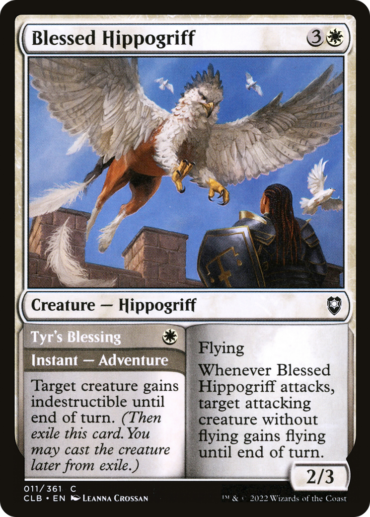 Image of Blessed Hippogriff // Tyr's Blessing [Commander Legends: Battle for Baldur's Gate]
