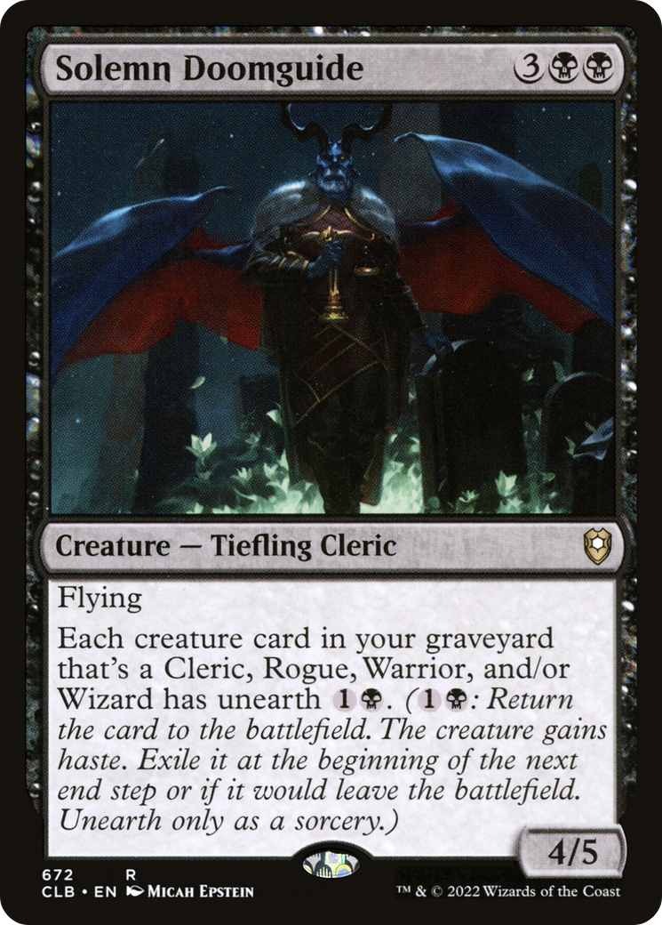 Image of Solemn Doomguide [Commander Legends: Battle for Baldur's Gate]