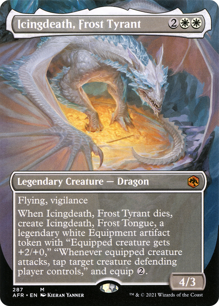 Image of Icingdeath, Frost Tyrant (Borderless Alternate Art) [Dungeons & Dragons: Adventures in the Forgotten Realms]