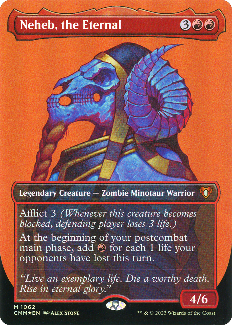 Image of Neheb, the Eternal (Borderless Textured Foil Frame Break) [Commander Masters]