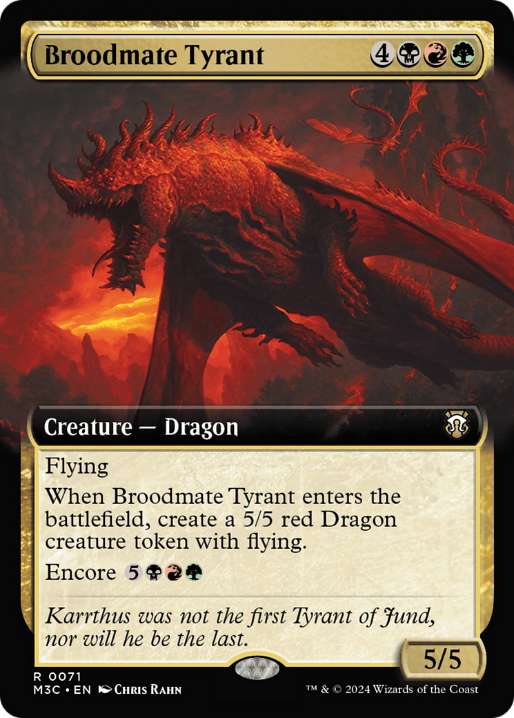 Image of Broodmate Tyrant (Extended Art) [Modern Horizons 3 Commander]
