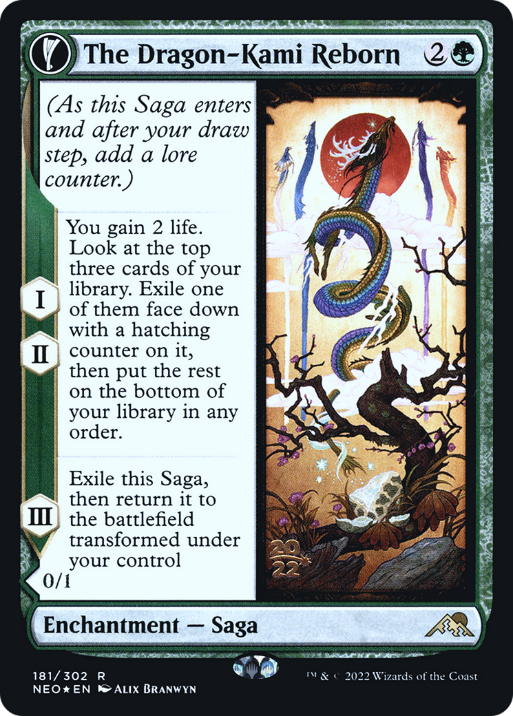 Image of The Dragon-Kami Reborn // Dragon-Kami's Egg [Kamigawa: Neon Dynasty Prerelease Promos]