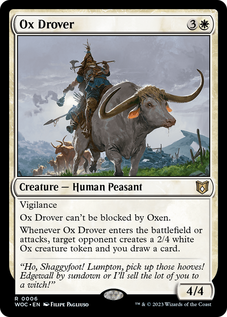 Image of Ox Drover [Wilds of Eldraine Commander]