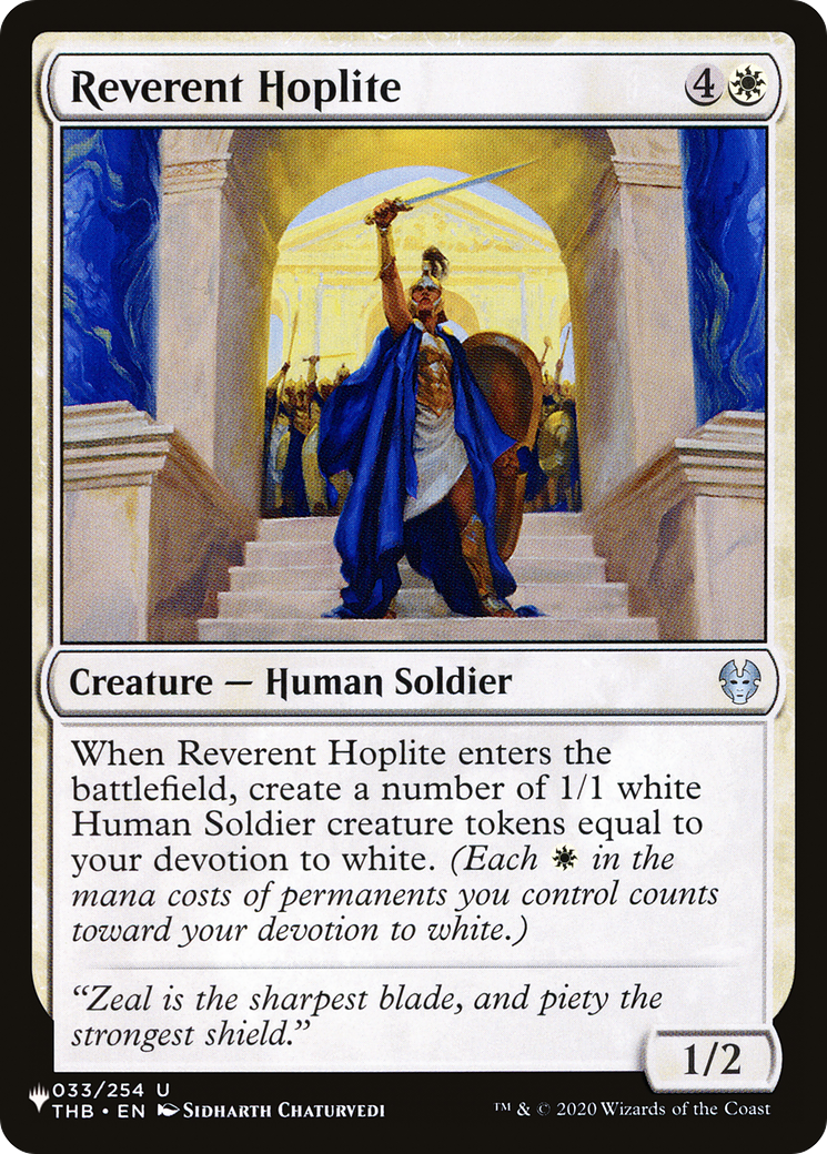 Image of Reverent Hoplite [The List]