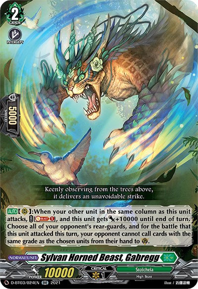 Image of Sylvan Horned Beast, Gabregg (D-BT03/024EN) [Advance of Intertwined Stars]