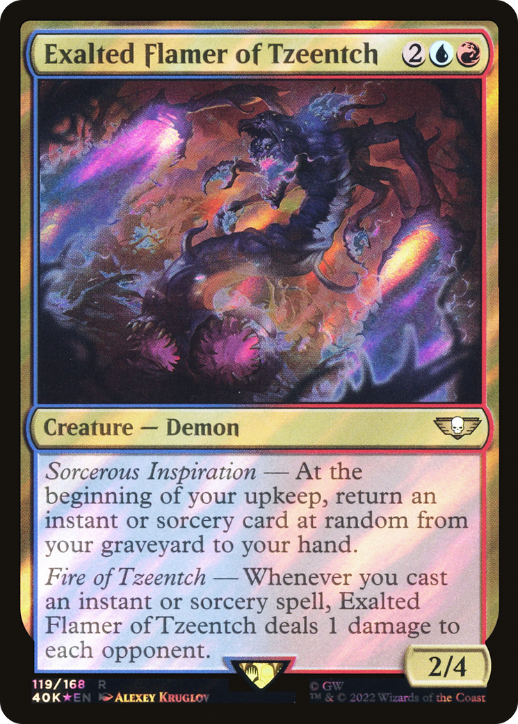 Image of Exalted Flamer of Tzeentch (Surge Foil) [Warhammer 40,000]